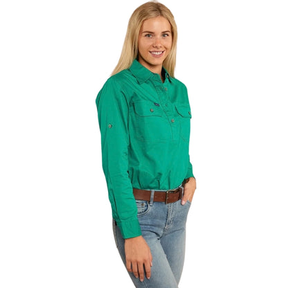 Ringers Western 171210002 Pentecost River Womens Half Button Work Shirt