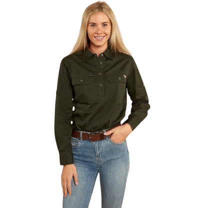 Ringers Western 171210002 Pentecost River Womens Half Button Work Shirt