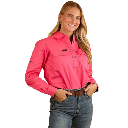 Ringers Western 171210002 Pentecost River Womens Half Button Work Shirt