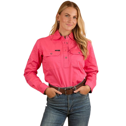 Ringers Western 171210002 Pentecost River Womens Half Button Work Shirt