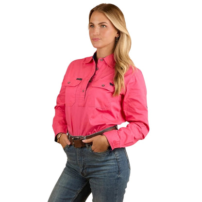 Ringers Western 171210002 Pentecost River Womens Half Button Work Shirt