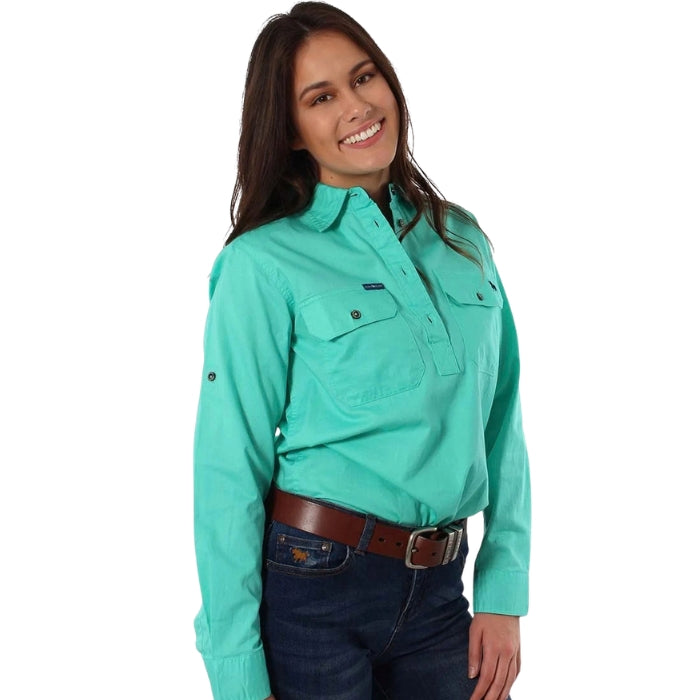 Ringers Western 171210002 Pentecost River Womens Half Button Work Shirt