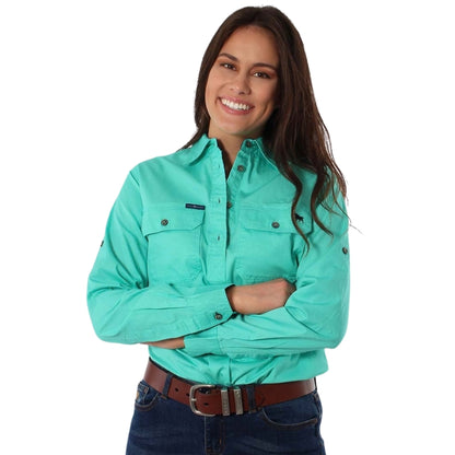 Ringers Western 171210002 Pentecost River Womens Half Button Work Shirt
