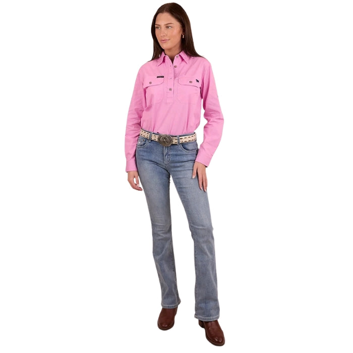 Ringers Western 171210002 Pentecost River Womens Half Button Work Shirt