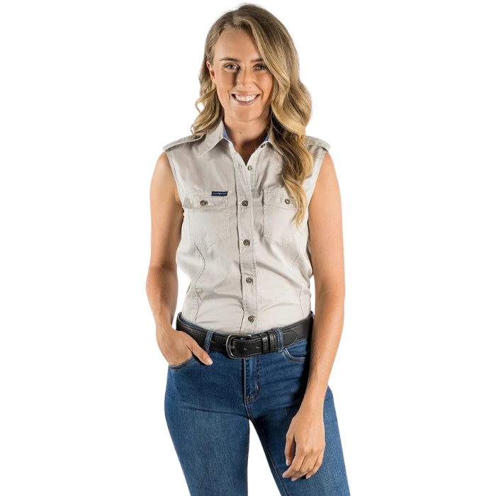 Ringers Western 171210003 Pentecost River Womens Sleeveless Work Shirt
