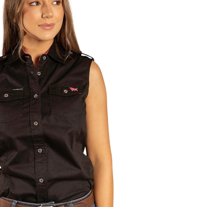 Ringers Western 171210003 Pentecost River Womens Sleeveless Work Shirt