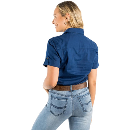 Ringers Western 220210420 Jules Womens Half Button Short Sleeve Work Shirt