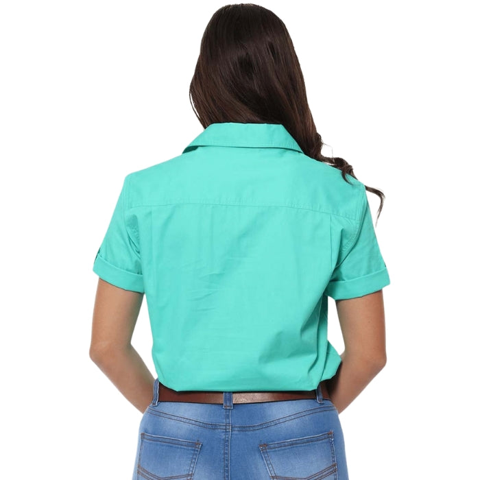 Ringers Western 220210420 Jules Womens Half Button Short Sleeve Work Shirt