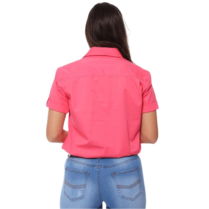 Ringers Western 220210420 Jules Womens Half Button Short Sleeve Work Shirt