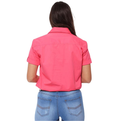 Ringers Western 220210420 Jules Womens Half Button Short Sleeve Work Shirt
