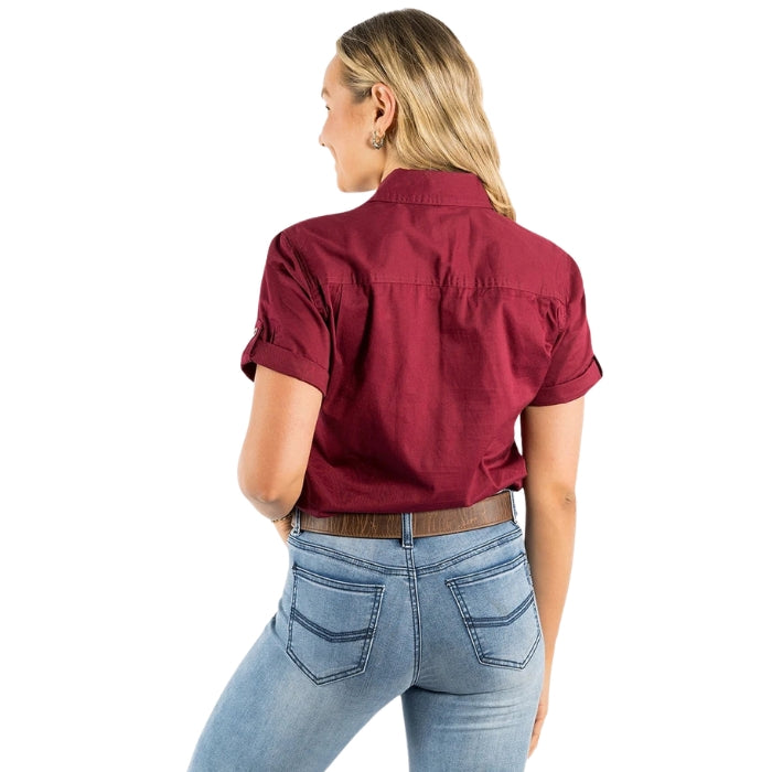 Ringers Western 220210420 Jules Womens Half Button Short Sleeve Work Shirt