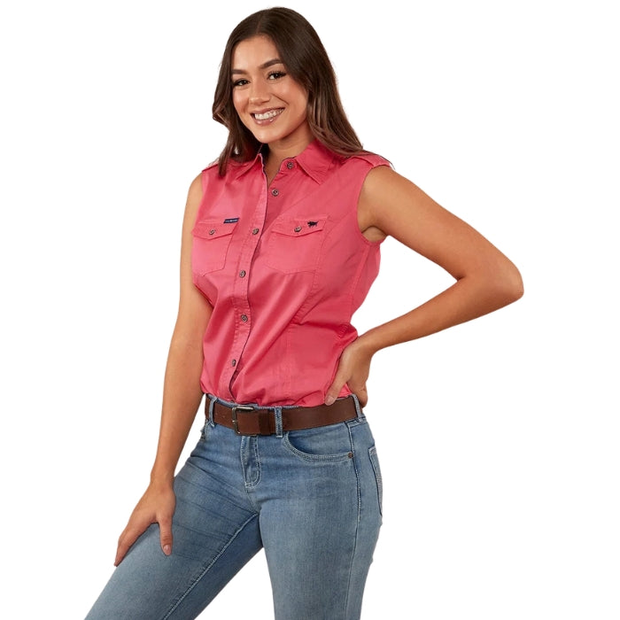 Ringers Western 171210003 Pentecost River Womens Sleeveless Work Shirt