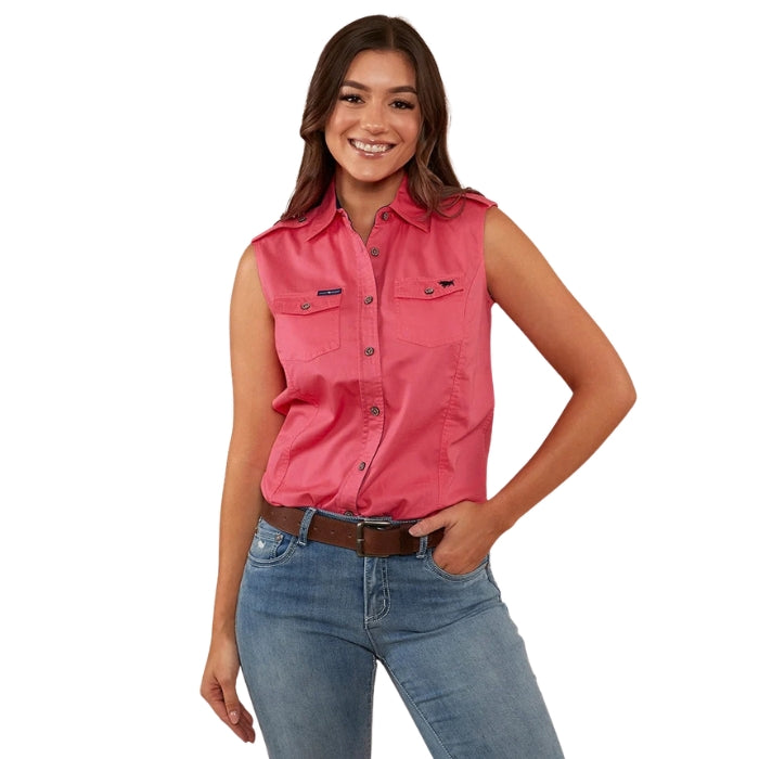 Ringers Western 171210003 Pentecost River Womens Sleeveless Work Shirt