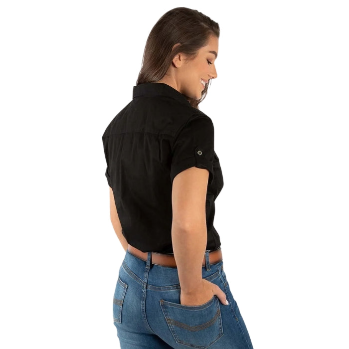 Ringers Western 220210420 Jules Womens Half Button Short Sleeve Work Shirt