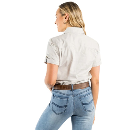Ringers Western 220210420 Jules Womens Half Button Short Sleeve Work Shirt