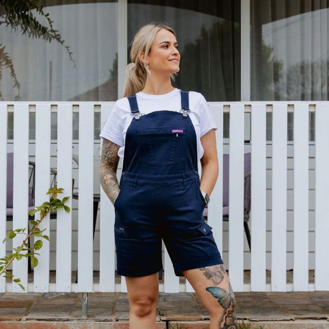 Green Hip S-ALLW Womens Shortalls