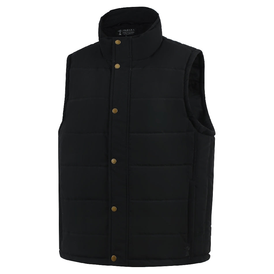 Pilbara RMPC053 Mens Vest - Black - Front View