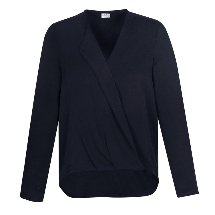 Biz Collection S014LL Lily Ladies Hi-Lo L/S Blouse