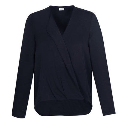 Biz Collection S014LL Lily Ladies Hi-Lo L/S Blouse