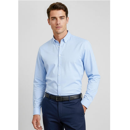 Biz Collection S016ML Mens Camden Oxford Long Sleeve Shirt