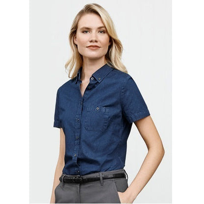 Biz Collection S017LS Ladies indie Denim S/S Shirt