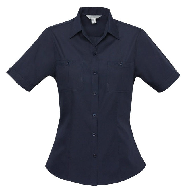 Biz Collection S306LS Bondi Ladies Short Sleeve Shirt - Navy - Alternative Front View