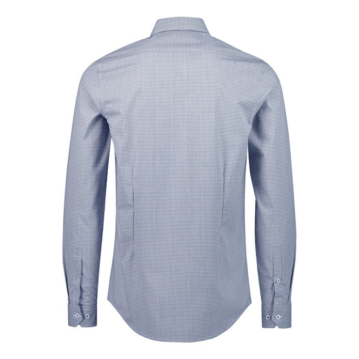 Mens Navy and white cBiz Collection S339ML Mens Bristol Tailored Long Sleeve Shirt Tailored fit Longer length UPF 50+ sun protection
Wrinkle resistant Easy checkered