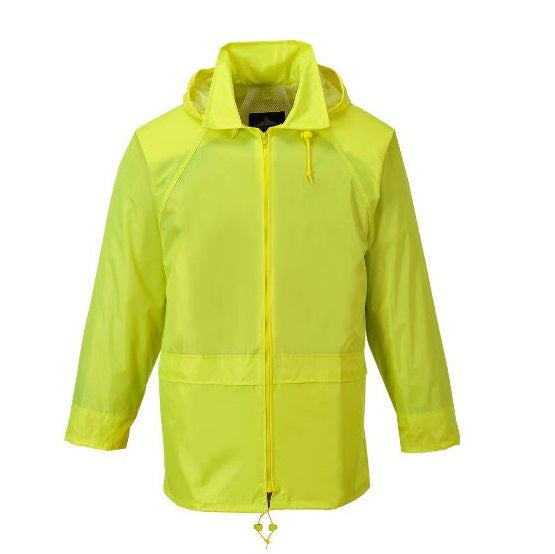 Portwest S440 Hi Vis Classic Rain Jacket - Hi-Vis Yellow - Front View