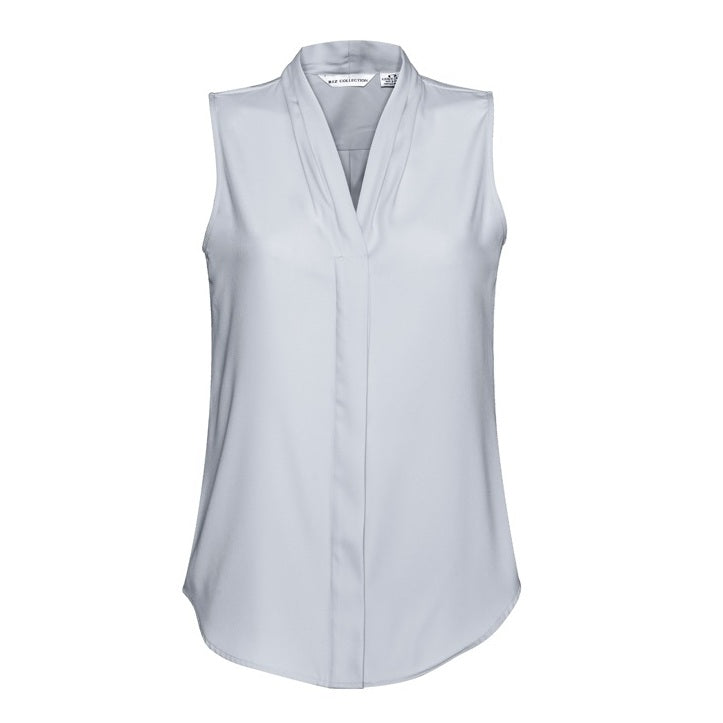 Biz Collection S627LN Ladies Madison Sleeveless Shirt - Silver Mist - Alternative Front View
