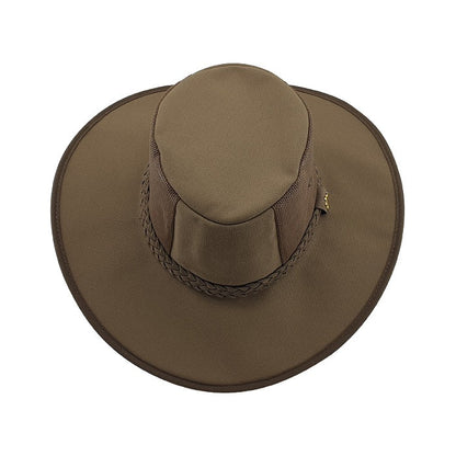 Statesman S6626520 Seabreeze 4 Part Solid Canvas Hat Brown