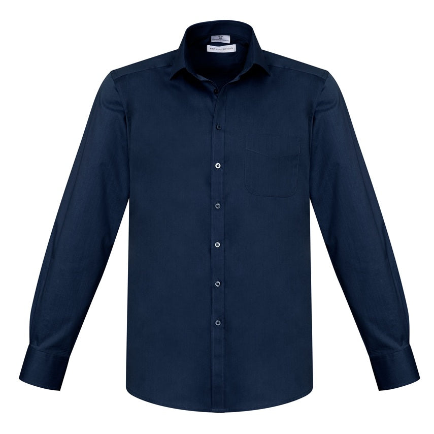 Biz Collection S770ML Monaco Mens L/S Shirt - Ink - Alternative Front View