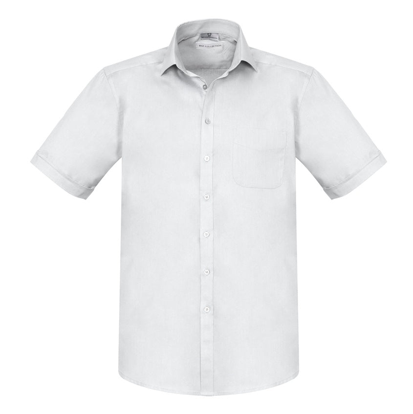 White professional  every day Biz Collection S770MS Monaco Mens Short Sleeve Shirt
