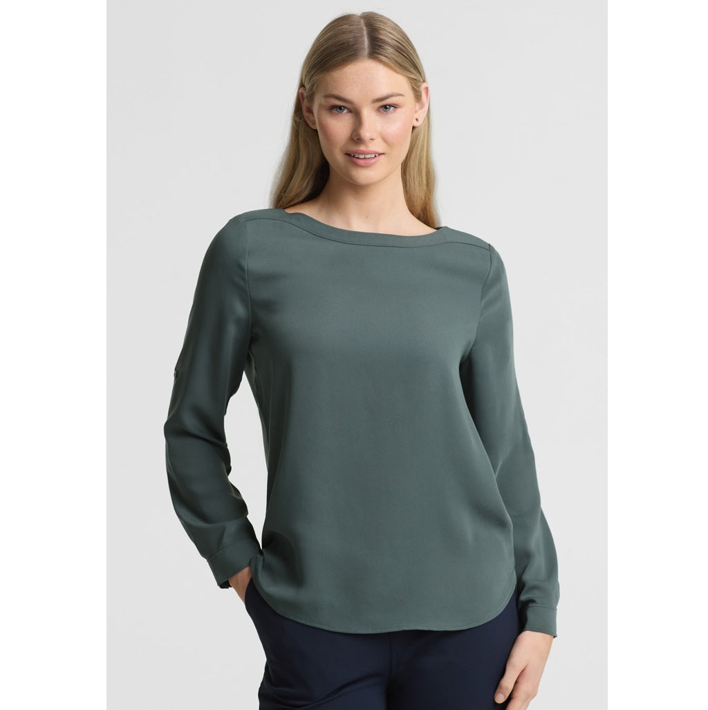 Biz Collection S828LL Womens Madison Boatneck Top - Seafoam - Alternative Front View