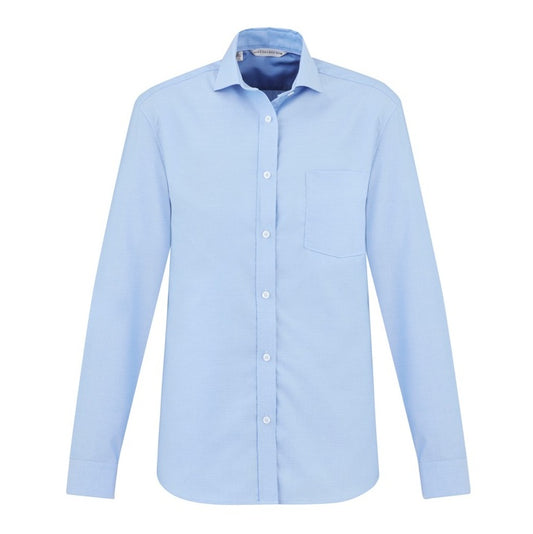 Mens light blue classic professional business shirt with chest pocket Biz Collection S912ML Regent Mens Long Sleeve Shirt