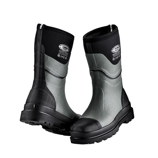 Pair of grey and black rubber insulated Grubs SCER-444H Ceramic 5.0 High Work Safety Boot