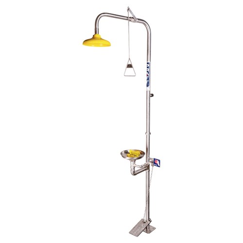 Pratt SE607 Combination Shower with Treiple Nozzle Eye & Face wash with Bowl & Foot Treadle