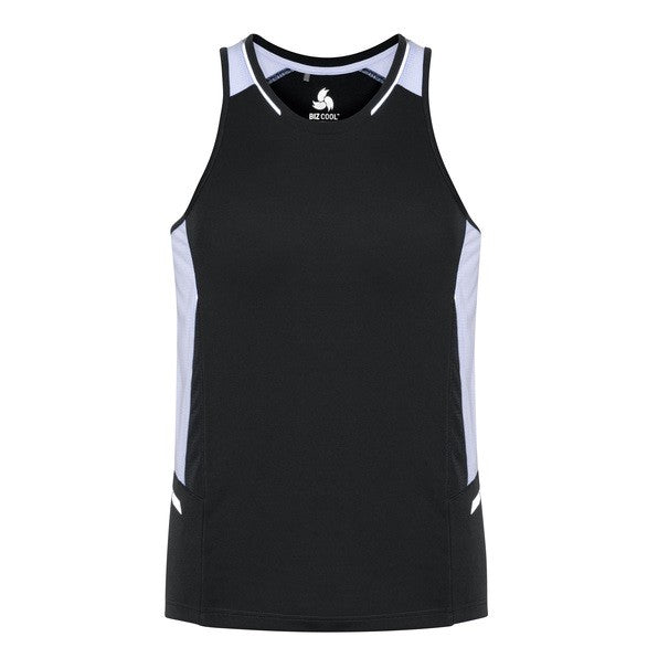 Biz Collection SG702L Ladies Renegade Singlet - Black/White - Alternative Front View