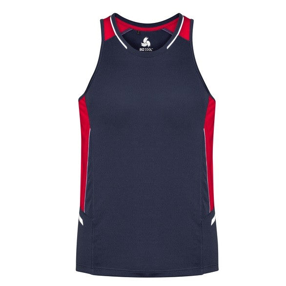 Biz Collection SG702L Ladies Renegade Singlet - Navy/Red - Alternative Front View