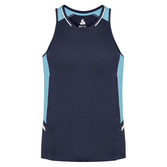 Biz Collection SG702L Ladies Renegade Singlet - Navy/Sky - Alternative Front View