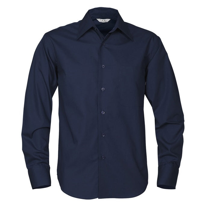 Biz Collection SH714 Metro Mens Long Sleeve Shirt - Navy - Front View