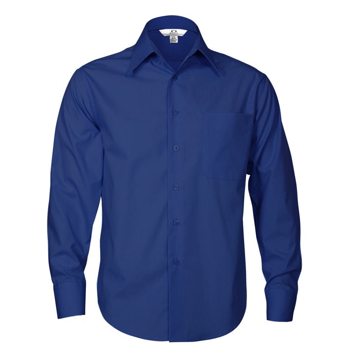 Biz Collection SH714 Metro Mens Long Sleeve Shirt - Royal - Front View
