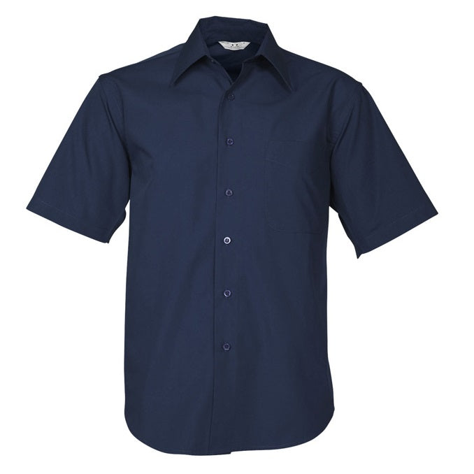 Biz Collection SH715 Metro Mens Short Sleeve Shirt - Navy - Front View