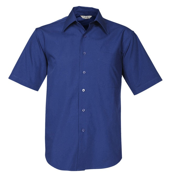 Biz Collection SH715 Metro Mens Short Sleeve Shirt - Royal - Alternative Front View