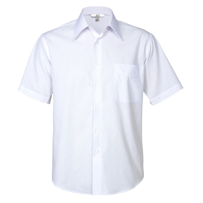 Biz Collection SH715 Metro Mens Short Sleeve Shirt - White - Front View