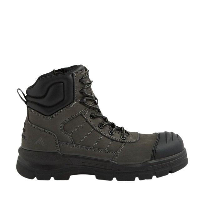 Grey Slip resistant composite toe Colorado CF12346 Shoval Zip-Sided Scuff Cap Safety Boots