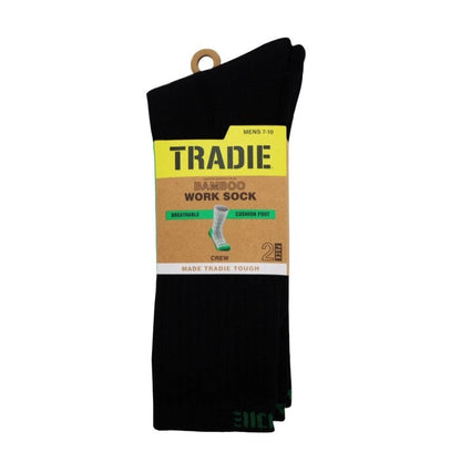 Tradie SMT4102SJ Mens 2pk Bamboo Ribbed Crew