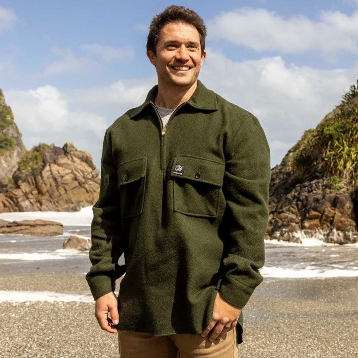 Swanndri SSD0107 Mens Ranger Wool Zip Front Bushshirt