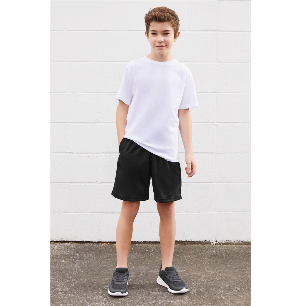 Biz Collection ST2020B Kids Biz Cool Shorts - Black - Alternative Front View