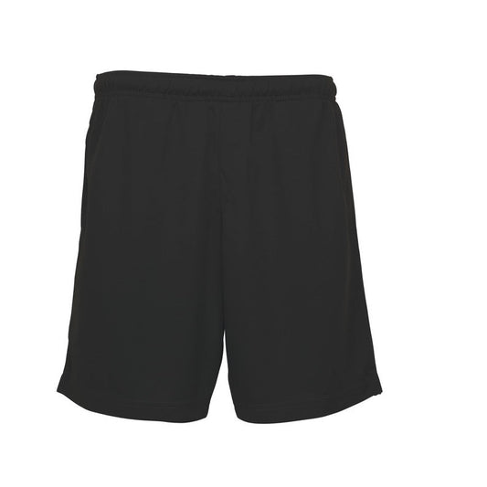 Mens black mesh knit sports shorts breathable moisture wicking Biz Collection ST2020 Mens Biz Cool Shorts