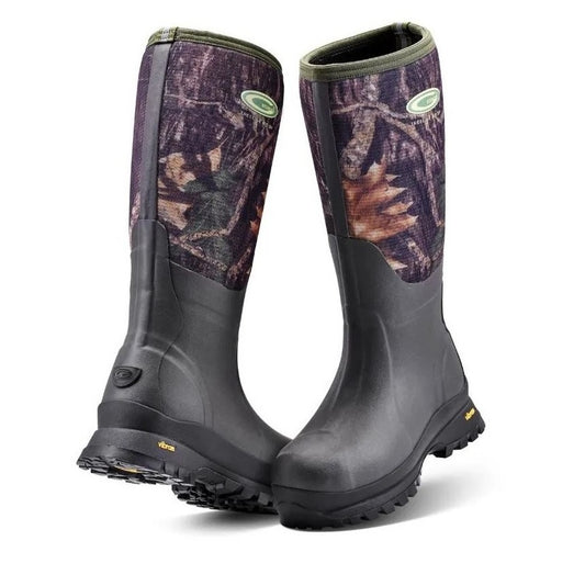 Grey and camouflage rubber fleece insulated Grubs STEE-CAMOH Treeline High Performance Field Boot